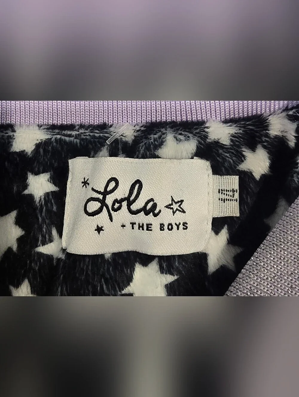 Lola + The Boys Lavender Haze Sequin Bomber Jacket Size Youth 14